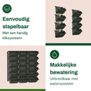 Vertikal planteringslåda - Grön - Stapelbar med klicksystem - 33x18,5 cm