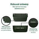 Vertikal planteringslåda - Grön - Stapelbar med klicksystem - 33x18,5 cm