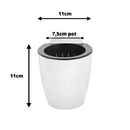 Vertical garden plant pot - White - Small - 7.5cm pot - 3 pcs.